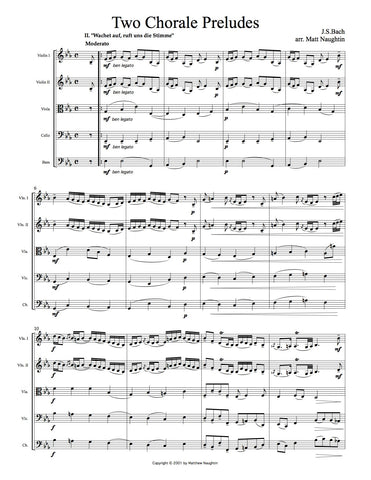 Two Chorale Preludes "Wachet auf, ruft uns die Stimme" & "Liebster Jesu, wir sind hier" (J. S. Bach)