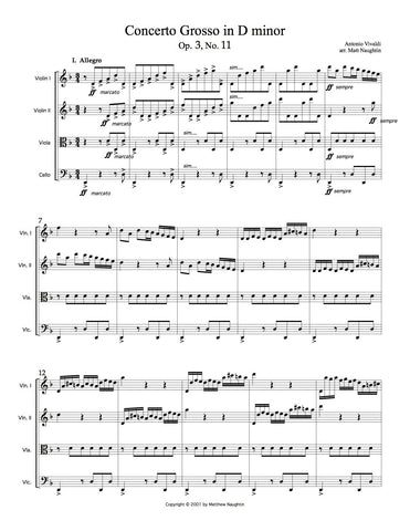 Concerto Grosso in D minor Op. 3, No. 11 (Antonio Vivaldi)