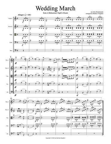 Wedding March from "A Midsummer Night's Dream" (Felix Mendelssohn)
