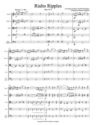 "Rialto Ripples" Rag (George Gershwin and Will Donaldson)