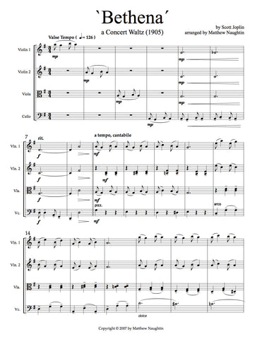 "Bethena" a Concert Waltz (Scott Joplin)