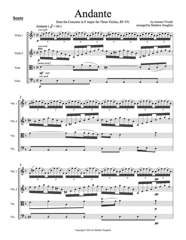 Andante from the Concerto for Three Violins, RV 551 (Antonio Vivaldi)